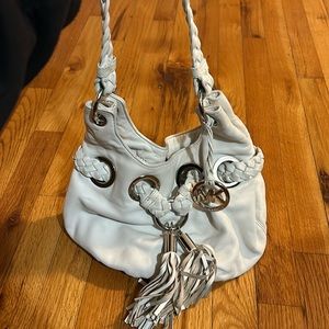 white MK shoulder bag